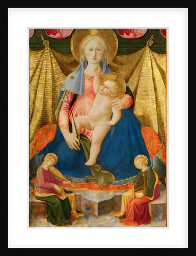 Madonna of Humility with Two Musician Angels, c. 1450 by Zanobi Strozzi