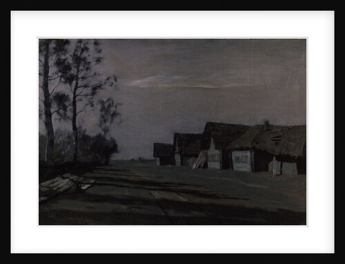 Moon night. A village, 1897 by Isaak Ilyich Levitan