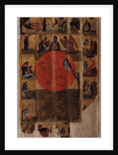 The Prophet Elijah with Scenes from His Life, End of 14th cen by Russian icon