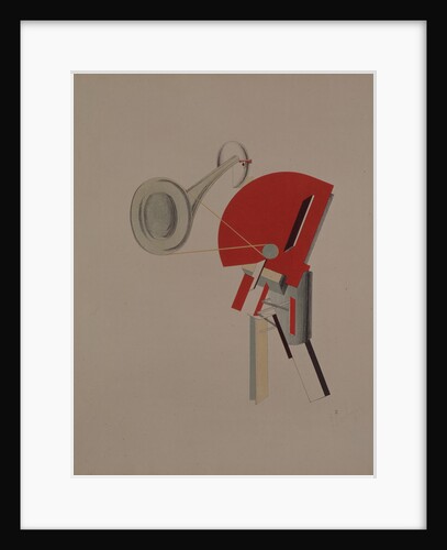 Reciter. Figurine for the opera Victory over the sun by A. Kruchenykh, 1920-1921 by El Lissitzky