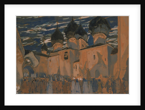 Stage design for the opera The Pskov Maiden by N. Rimsky-Korsakov, 1901 by Alexander Yakovlevich Golovin