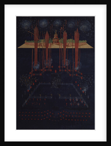Fireworks and illumination on February 10, 1742, Mid of the 18th cen by Anonymous