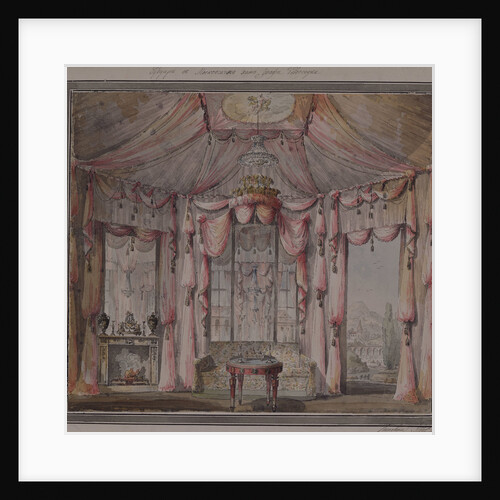 Interior design for the boudoir in the Count Bezborodko House in Moscow, 1790s by Nikolai Alexandrovich Lvov