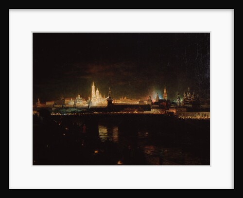 Illumination of the Moscow Kremlin, 1883 by Oskar Adolfovich Hofman