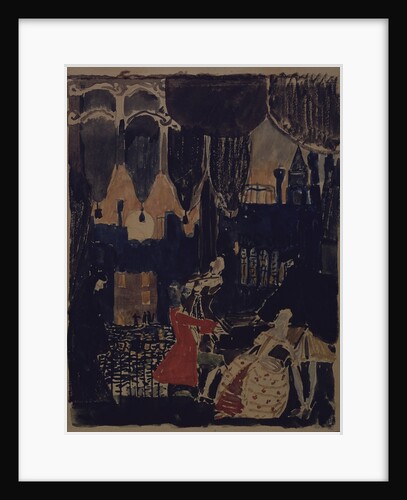 Stage design for the opera Mozart and Salieri by N. Rimski-Korsakov, 1902 (?) by Alexander Yakovlevich Golovin