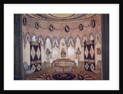 Stage design for the theatre play Two Brothers by M. Lermontov, 1915 by Alexander Yakovlevich Golovin