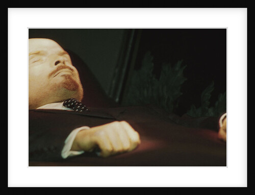 The Lenins dead body at the Lenins Mausoleum by Anonymous