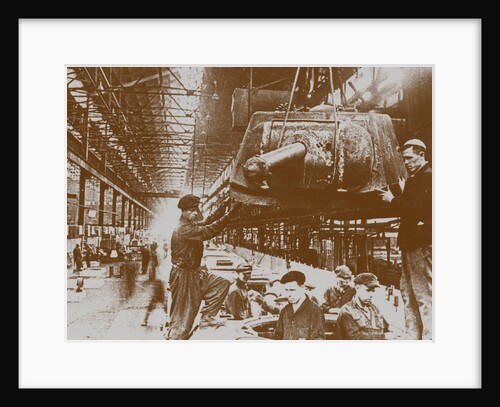 Construction of the T-34 tanks at the Kirov factory in Chelyabinsk by Anonymous