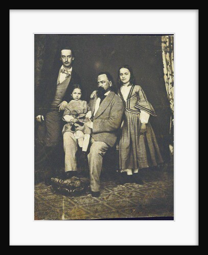Alexander Herzen with his children after the death of his wife Natalie by Anonymous