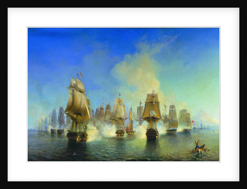The naval Battle of Athos by Alexei Petrovich Bogolyubov