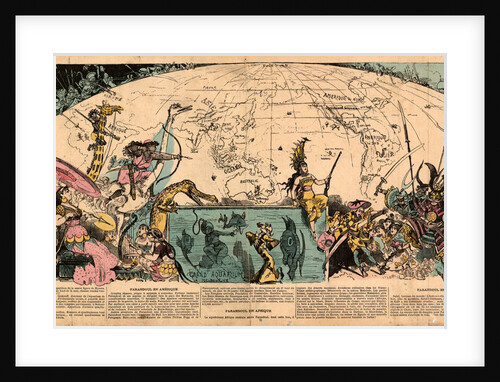 Carte des voyages très extraordinaires de Saturnin Farandoul by Albert Robida