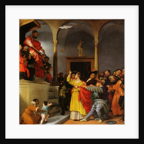 Altar of St. Lucia. Saint Lucia Before The Judge by Lorenzo Lotto