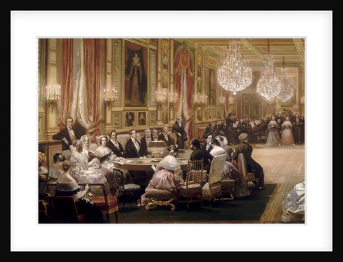Concert in the Galerie des Guise at Chateau dEu, 4th September 1843 by Eugène Louis Lami