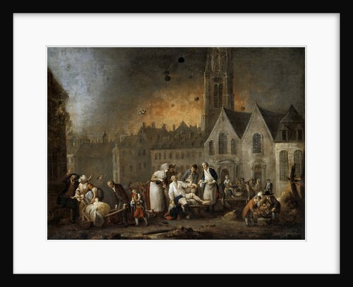 The Grand Square in Lille During the Siege of 1792 by François-Louis-Joseph Watteau