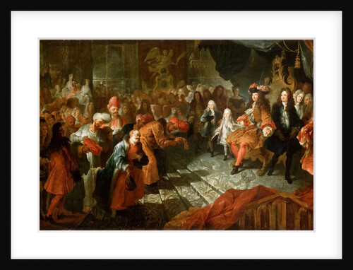 Louis XIV receiving the Persian Ambassador in the Galerie des Glaces at Versailles, 19th February 17 by Antoine Coypel