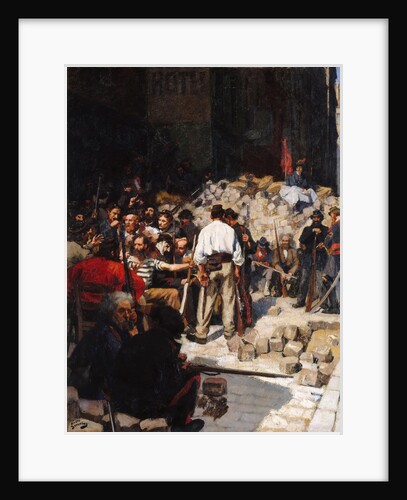 Barricade, the Paris Commune, May 1871 by André Victor Édouard Devambez