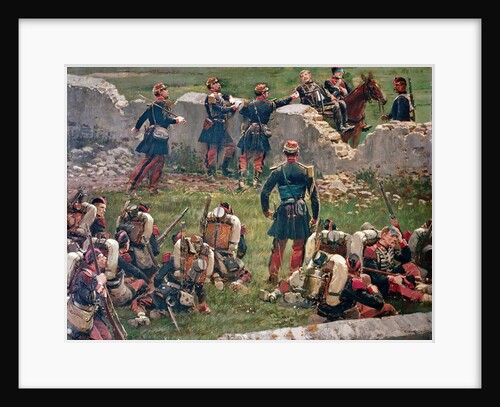Evening of the battle of Rezonville (Gravelotte). Grenadiers of the Imperial Guard at rest, 16 Augus by Édouard Detaille