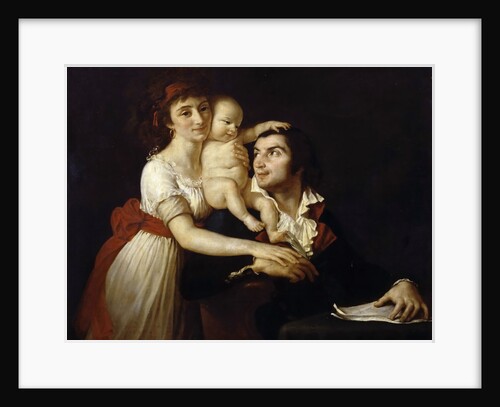 Camille Desmoulins with his wife Lucile and child by Jacques Louis David