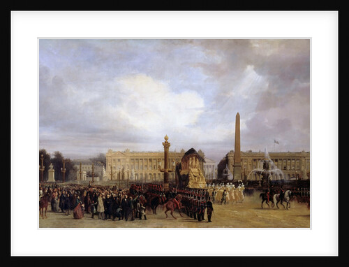 The Funeral Cortege of Napoleon I Passing Through the Place de la Concorde 15 December 1840 by Jacques Guiaud
