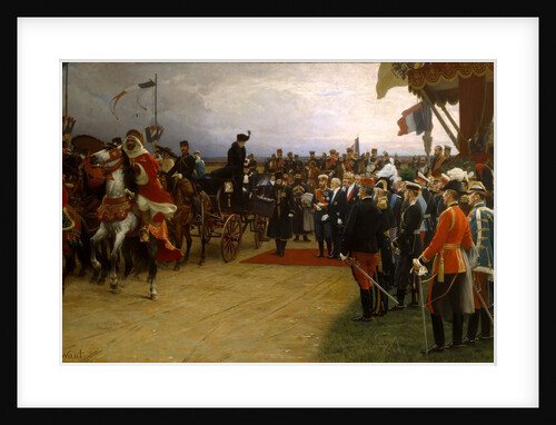 President Emile Loubet Welcoming Tsar Nicolas II and Tsarina Alexandra to the Manoeuvres at Betheny, by Dawant