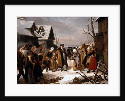 Louis XVI Distributing Alms to the Poor of Versailles during the Winter of 1788 by Louis Hersent
