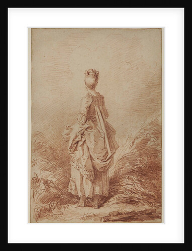 Young Woman Looking Back by Jean Honoré Fragonard