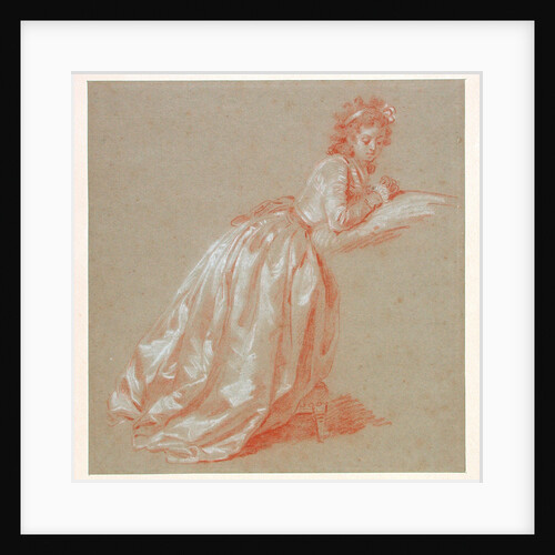 Young woman kneeling by Marguerite Gérard
