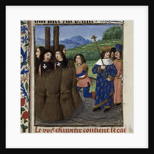 The burning of Templars by Master of the White inscriptions