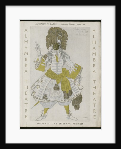 Title page of Souvenir program for Ballets Russes by Léon Bakst