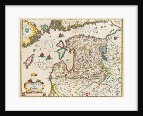 Livonia Map, Vulgo Lyefland, Atlas Maior by Joan Blaeu