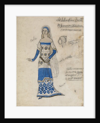 Costume design for the play The Martyrdom of St. Sebastian by Gabriele DAnnuzio by Léon Bakst