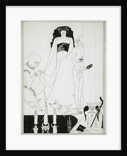 Enter Herodias. Illustration for Salome by Oscar Wilde by Aubrey Beardsley