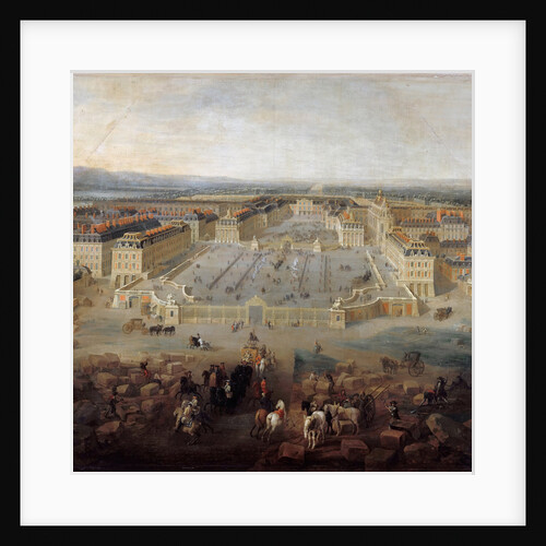 View of the palace of Versailles from the Place dArmes in 1722 by Pierre-Denis II Martin