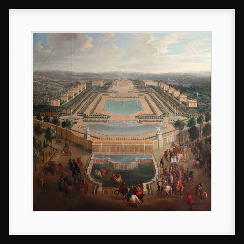 General view of the chateau and pavilions at Marly by Pierre-Denis II Martin