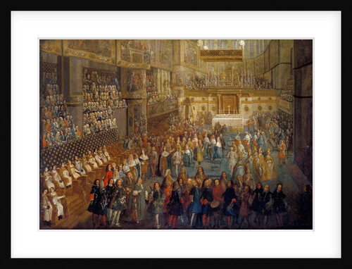 The coronation of Louis XV in the Rheims Cathedral, 25 October 1722 by Pierre-Denis II Martin