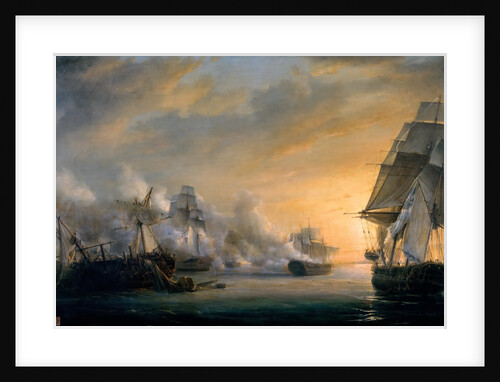 Naval Combat before Cádiz on July 13, 1801 by Pierre-Julien Gilbert