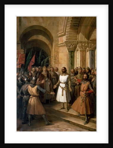 The election of Godfrey of Bouillon as the King of Jerusalem on July 23, 1099 by Federico de Madrazo y Kuntz