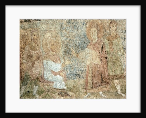 Saint George before the Emperor Diokletian by Ancient Russian frescos
