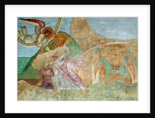 Abraham Sacrificing Isaac by Ancient Russian frescos