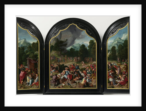 Triptych with the Adoration of the Golden Calf by Lucas Leyden van