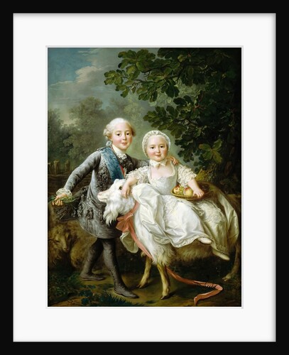 Charles de Bourbon, comte dArtois with his sister Clotilde by François-Hubert Drouais