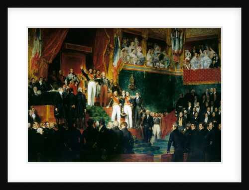 Louis-Philippe I is sworn in as king before the Chamber of Deputies, 9th August 1830 by Eugène Devéria