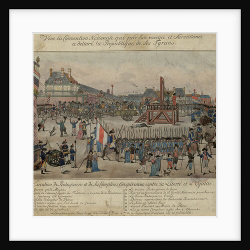 The execution of Robespierre and his supporters on 28 July 1794 by Anonymous