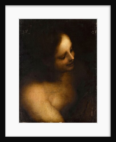 Bust-length female nude by Anonymous