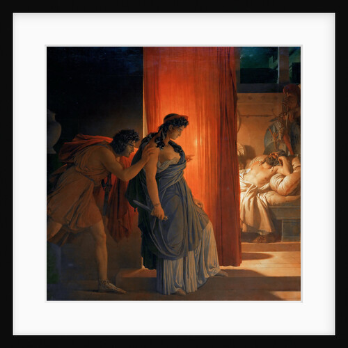 Clytemnestra hesitates before killing the sleeping Agamemnon by Baron Pierre Narcisse Guérin