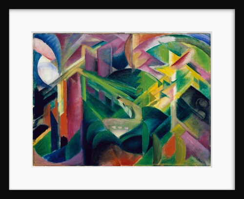 Deer in Cloister Garden by Franz Marc