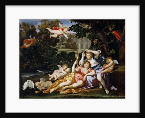 Rinaldo presents Armida with a mirror by Domenichino