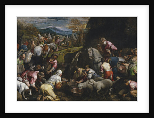 Moses Striking Water from the Rock by Jacopo il vecchio Bassano