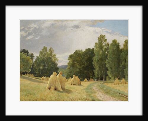 Haystacks, Preobrazhenskoe by Ivan Ivanovich Shishkin