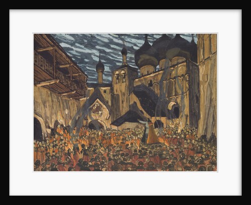 Stage design for the opera The Maid of Pskov by N. Rimsky-Korsakov by Alexander Yakovlevich Golovin